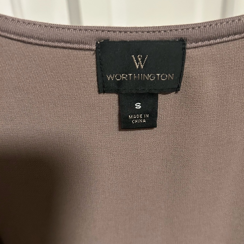 Worthington Taupe Open Cardigan - Picture 4 of 5